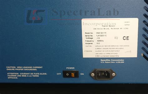 Thermo Savant Dna Speedvac Concentrator Spectralab Scientific Inc