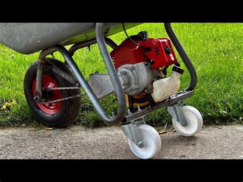 Diy Gasoline Motor Wheelbarrow Youtube