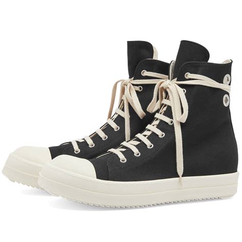 Rick Owens DRKSHDW Gimp Eyelet Sneaks Sneaker Black Milk END