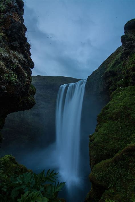 Hd Wallpaper Iceland Skógafoss Skogafoss Waterfall Clouds Scenics