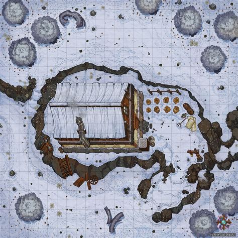 Snowy Cabin Public 25x25 Dr Mapzo Snow Map Map Dnd World Map