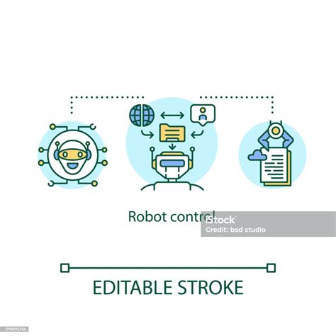 Ikon Konsep Kontrol Robot Klasifikasi Data Web Otomatisasi Proses