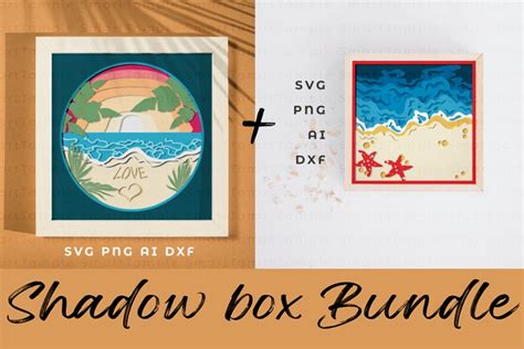 Sunrise Shadow Box Beach Shadow Box Svg Beach Life Svg