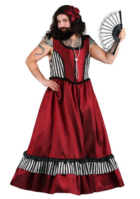 Men's Plus Size Bearded Woman Halloween Costume