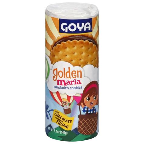 Goya Sandwich Cookies With Chocolate Flavored Filling Golden Maria