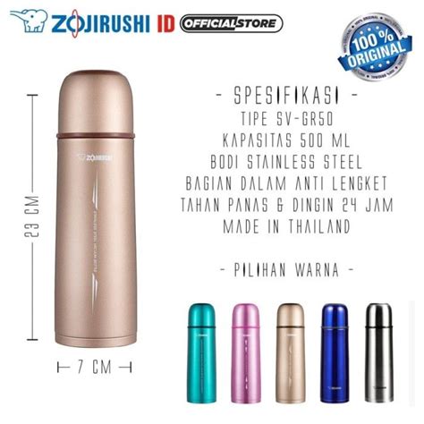 THERMOS STAINLESS 500 Ml SV GR50 ZOJIRUSHI Lazada Indonesia