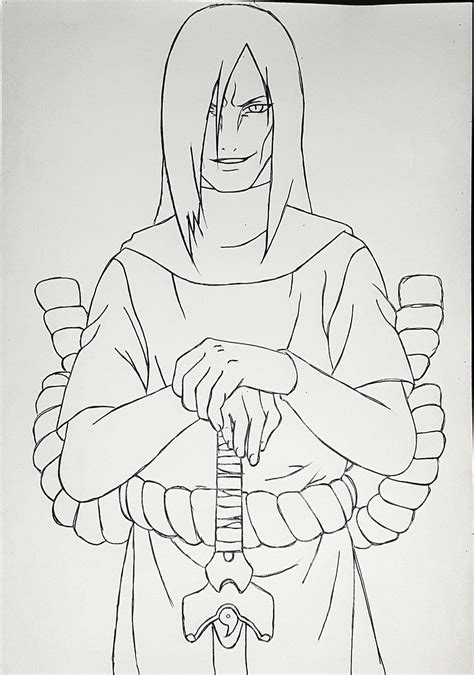 Orochimaru (Naruto) lineart : lineart