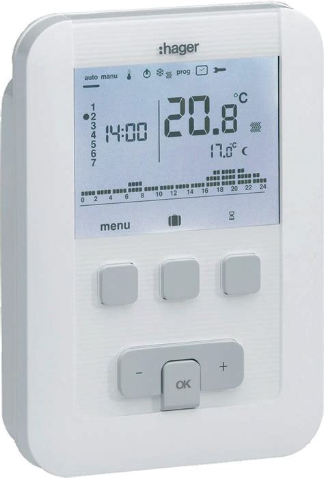 Hager EK520 Thermostat dAmbiance programmable à Piles Amazon fr