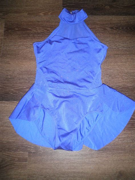 Mc Preloved Solo Balera Sapphire Blue Sparkle Costume Size Mc Dance