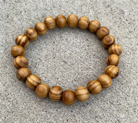 Wood Bead Bracelets Stretch Bracelets Mens Wooden Bracelets Etsy