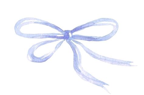 Premium Vector Bow Watercolor Vector In Baby Blue Wallpaper