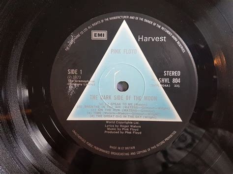 Pink Floyd The Dark Side Of The Moon A2 B2 Solid Prism First