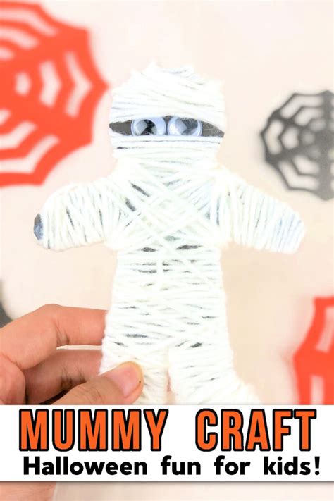 Yarn-Wrapped Mummy Craft - Preschool Arts and Crafts