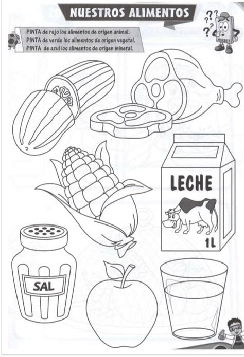 Dibujos Para Colorear Alimentos De Origen Vegetal Imagui