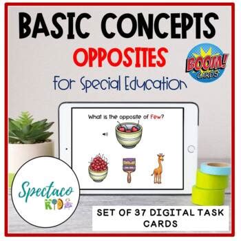 DISTANCE LEARNING Basic Concepts Opposites Speech Therapy BOOM Cards