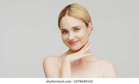 Cosmetology Concept Close Up Portrait Charming Half Naked Stock Photo Shutterstock