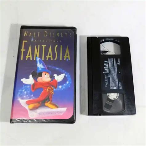 Walt Disney Masterpiece Fantasia Vhs Video Tape Black Clamshell Tested