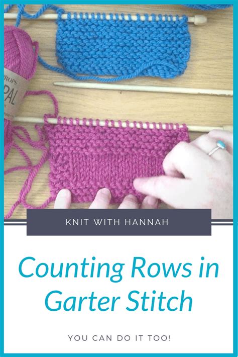 Counting Garter Stitch Rows Knit With Hannah