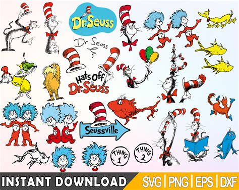 Designs Dr Seuss Svg Layered Item Dr Seuss Cat In The Hat Etsy