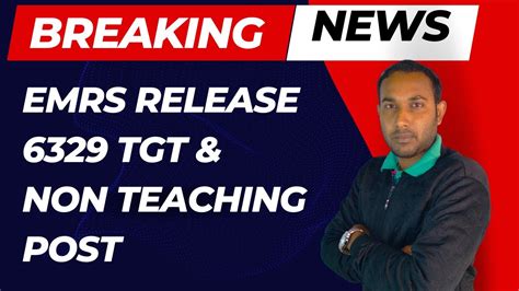 Emrs Tgt Not Teaching Vacancy Out Now Emrs Teaching Non