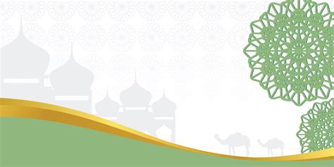 Islamic background, with mosque, mandala and camel icons. Banner ...