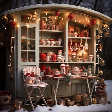 Christmas Hot Cocoa Sweets House With Colorfull Decorations
