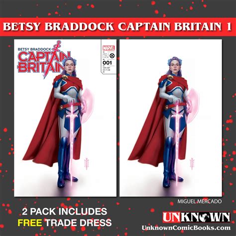 2 Pack Free Trade Dress Betsy Braddock Captain Britain 1 Unkno Unknown Comic Books