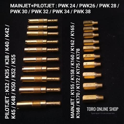 Jual Main Jet Pwk Set Dan Pilot Jet Pwk Spuyer Mainjet Pilotjet Pj Mj