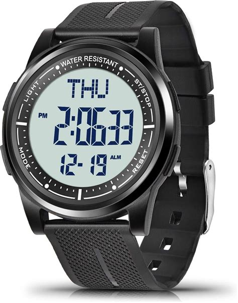 Wifort Mens Digital Sports Watch Waterproof With H Lcd Backlit