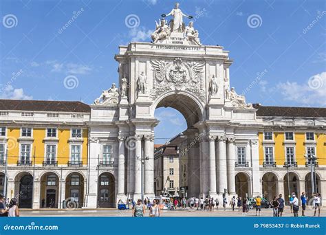 Detail Of The Augusta Street Triumphal Arch Editorial Image