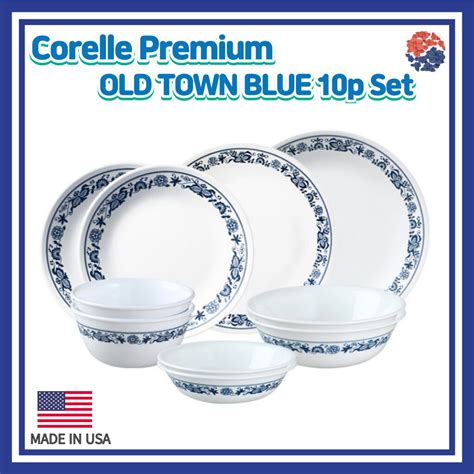 Corelle Premium Old Town Blue P Set Corelle Usa Set Plate Set