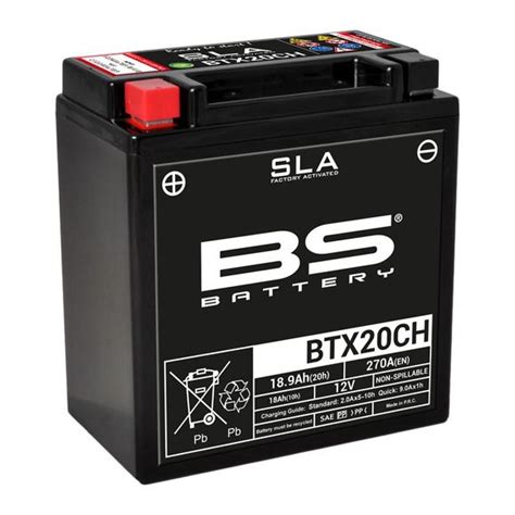 Batterie BS Battery SLA YTX20CH BS BTX20CH Ferme Type Acide Sans