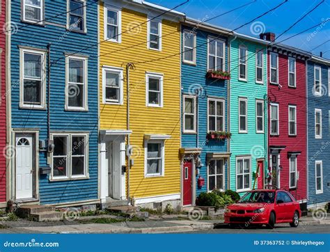 Colorful Row Houses Stock Photo Image Of Newfoundland 37363752