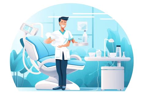 Premium Photo | Dental hygienist during the work 3d colorful illustration Generative AI Dental ...