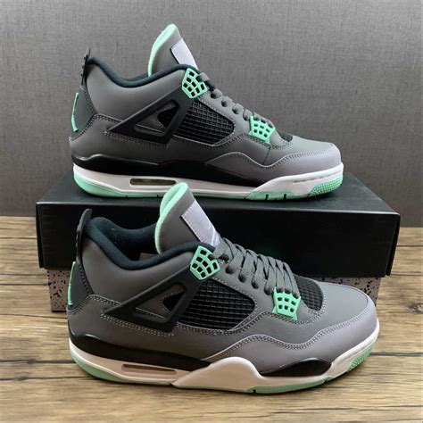 Air Jordan 4 Dark Grey Green Glow Bjohn Sneakers