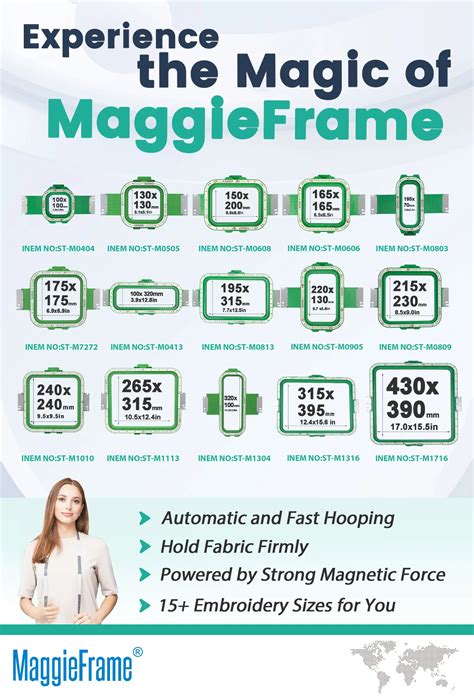 Mighty Hoops X Inch Magnetic Maggie Frames For Tajima Tfmx Tmar Tmbr