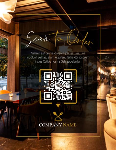 Qr Code Scan To Order Flyer Template Postermywall