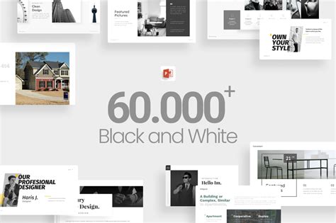 Black And White Powerpoint Template Designs Entheosweb