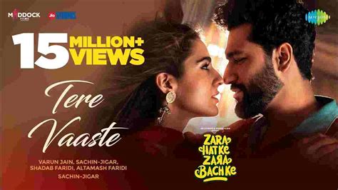 Tere Vaaste Song lyrics in Hindi & English | Zara hatke zara bachke