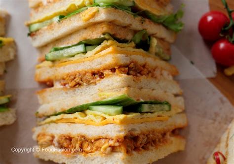 Chicken Tikka Club Sandwich Food Fusion