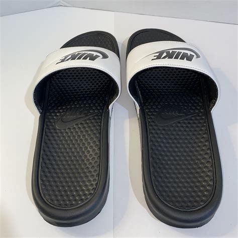 Nike Benassi Jdi Mens Slides Sandals White Black Blac Gem