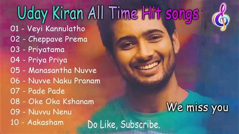 Uday Kiran Top 10 All Time Hit Songs Telugu Songs Jukebox Vol 01