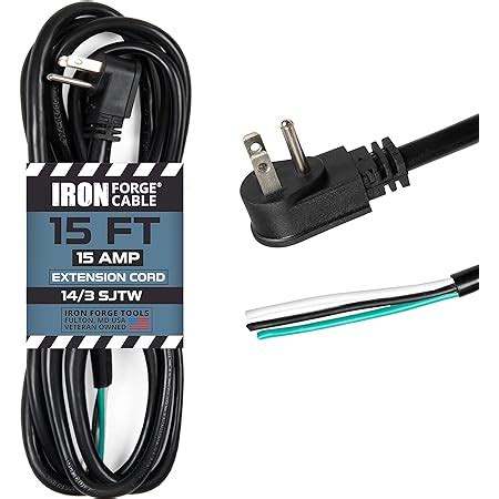 Amazon Iron Forge Cable 15 Flat Plug Replacement Extension