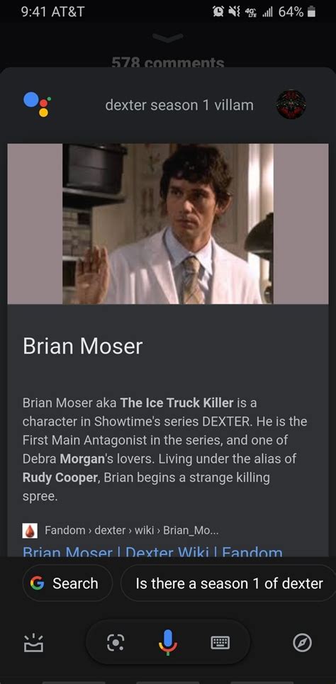 O Dexter Season 1 Villam Brian Moser Aka The Ice Truck Killer Is A