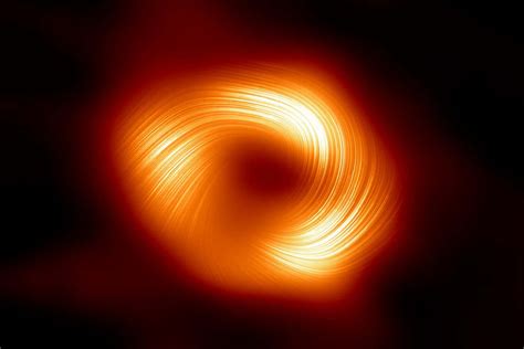 New View Of Our Galaxys Black Hole Reveals A Swirling Magnetic Field