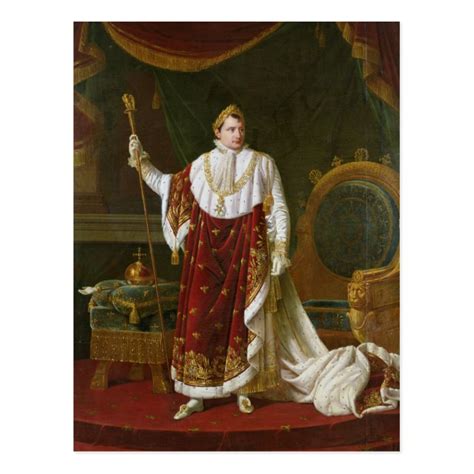 Portrait Of Napoleon In His Coronation Robes Postcard Zazzle