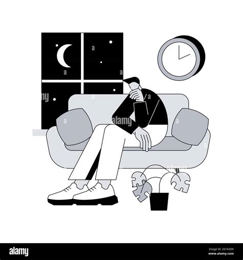 Sleep Deprivation Abstract Concept Vector Illustration Insomnia