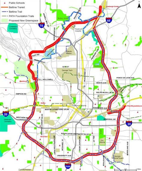 Atlanta BeltLine Map Printable