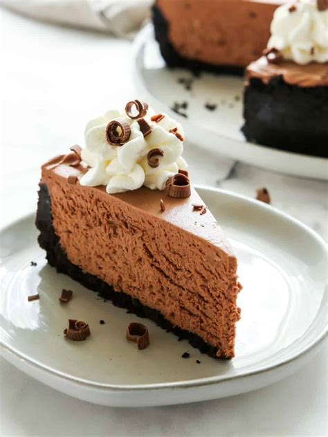 No-Bake Chocolate Cheesecake - Completely Delicious