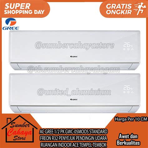 Jual AC GREE 1 2 PK GWC 05MOO5 STANDARD FREON R32 AIR CONDITIOER AER